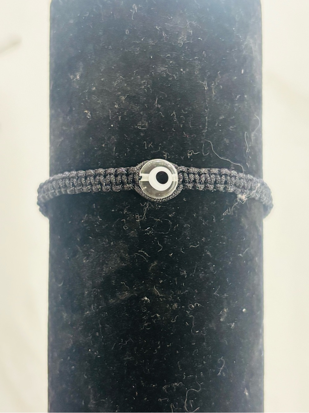 NWT Handmade Black Macrame Evil Eye Protection Bracelet Unisex Adjustable